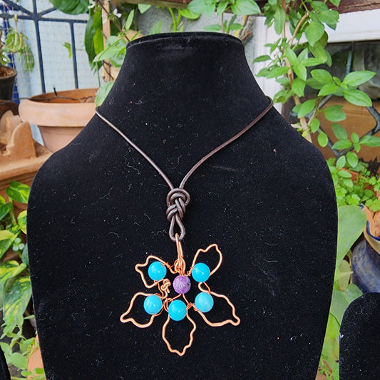 Turquoise Flower Pendant