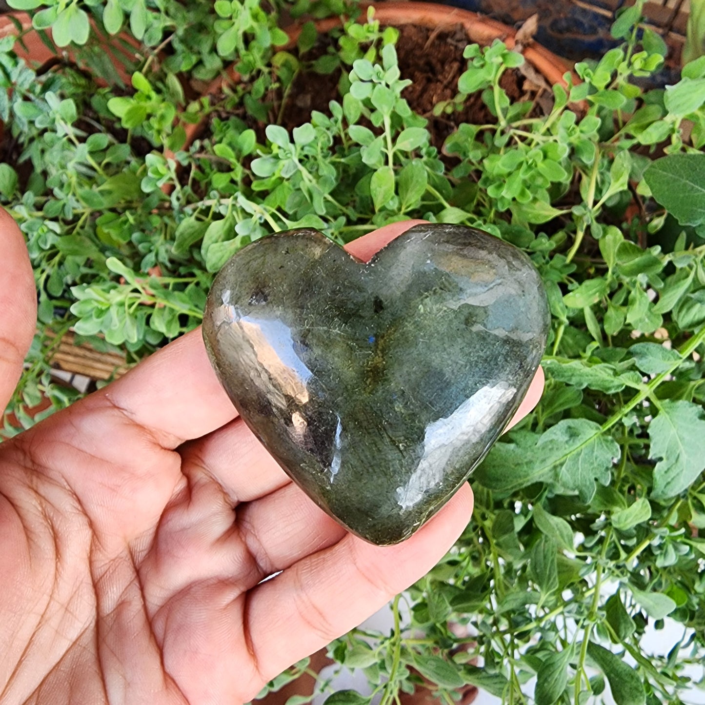 Labradorite Heart