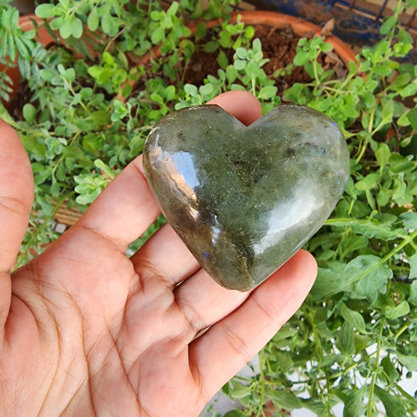 Labradorite Heart