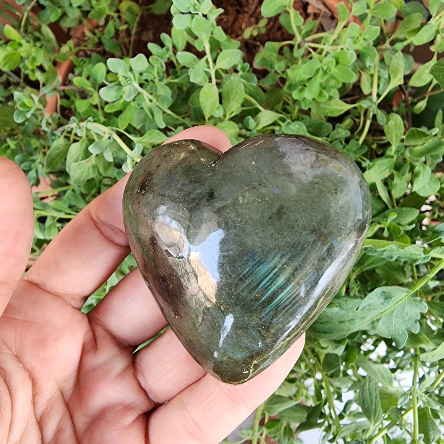 Labradorite Heart