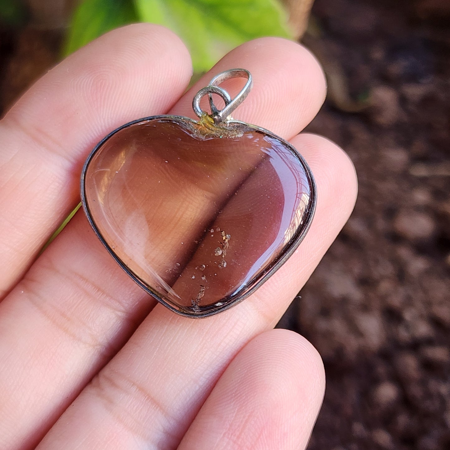 Smoky Quartz Heart Pendant