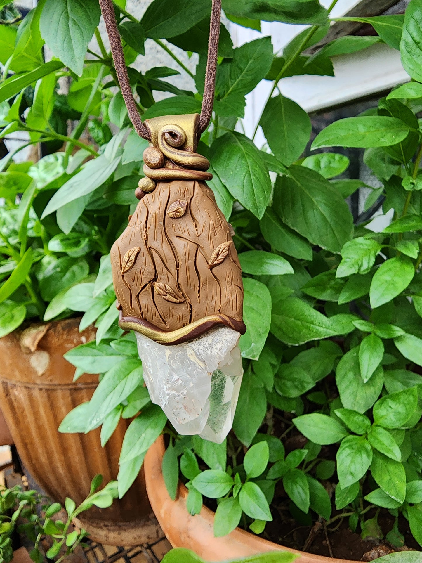 Waves of Tears ● TEARS of power Himalayan Quartz Pendant