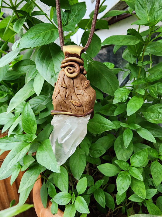 Waves of Tears ● TEARS of power Himalayan Quartz Pendant