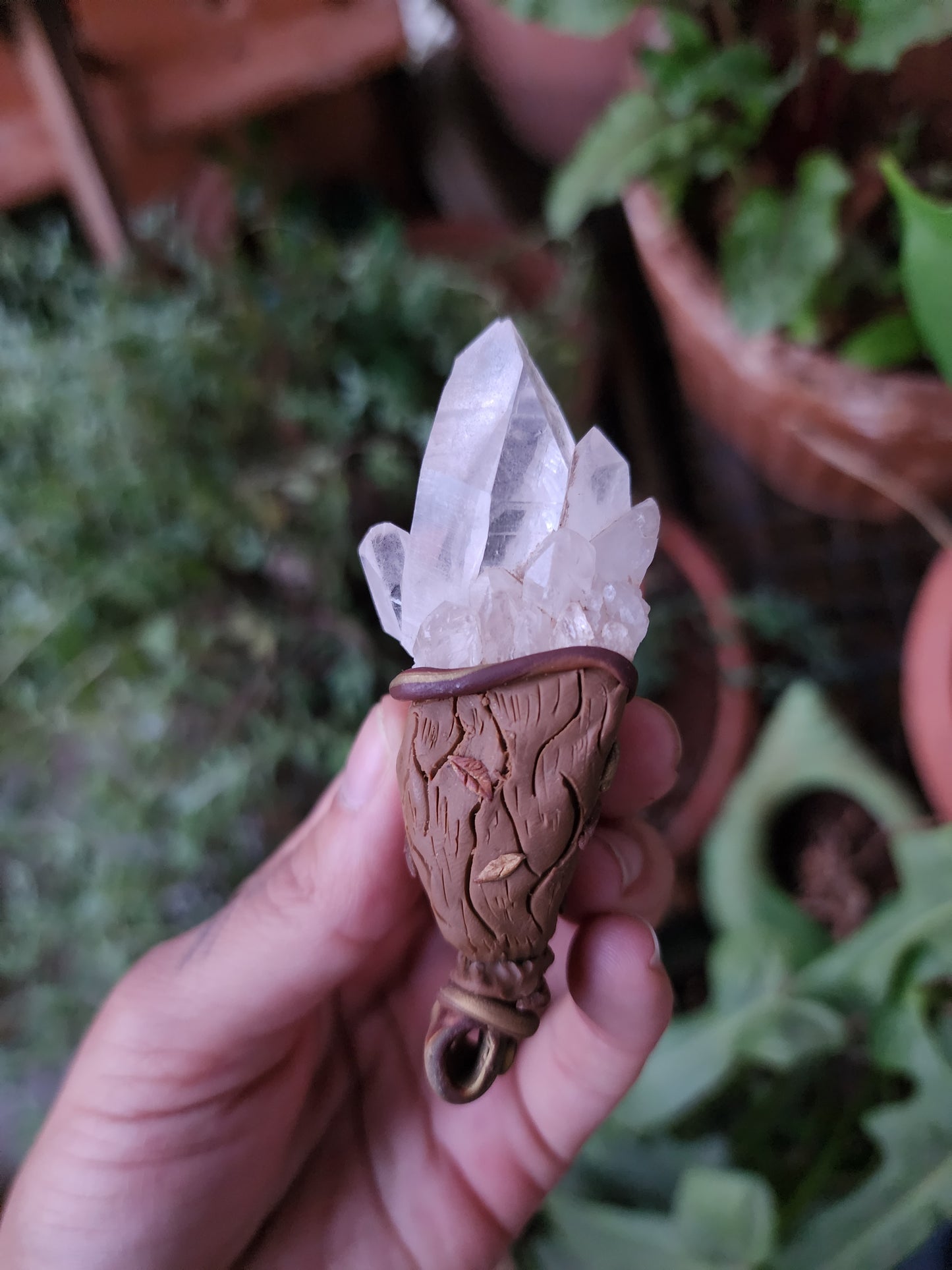 Waves of Tears ● TEARS of power Himalayan Quartz Pendant
